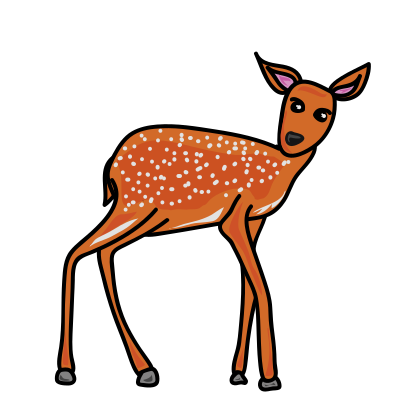 Deer Brown clipart
