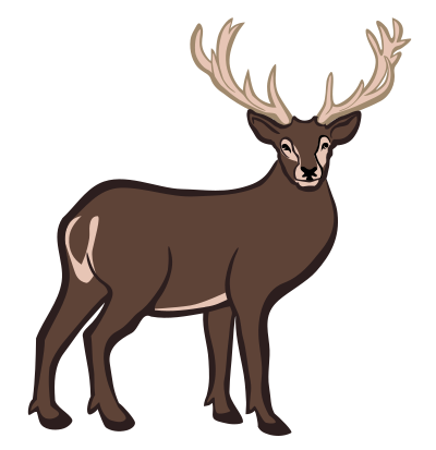 Deer - coloured clipart