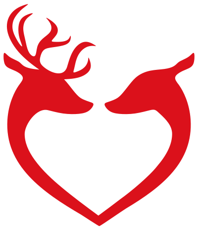 Deer Couple Heart Silhouette clipart