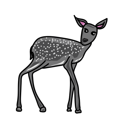 Deer Grey clipart