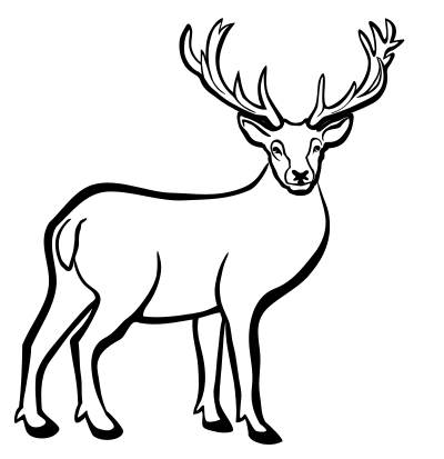 Deer - lineart clipart
