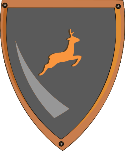 Deer shield clipart