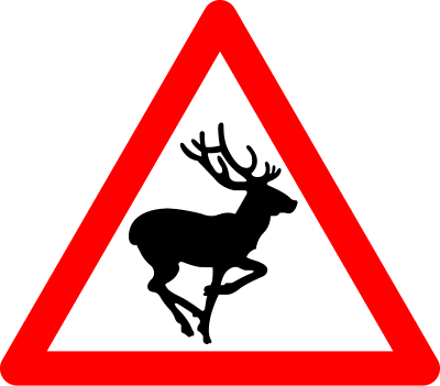 Deer Traffic Sign clipart