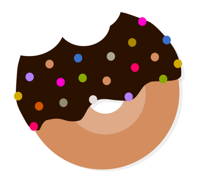Delicious Donut With Chocolate clipart