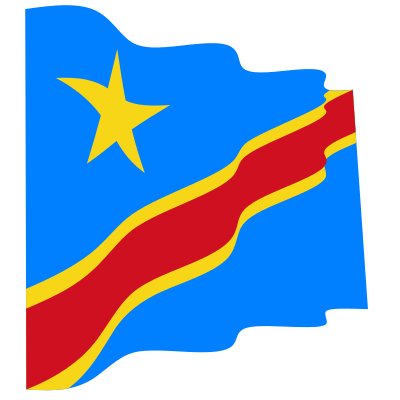 Democratic Republic of Congo flag clipart