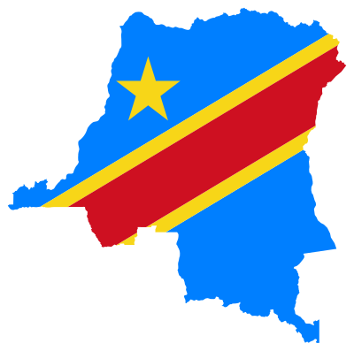 Democratic Republic Of The Congo Flag Map clipart