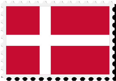 Denmark flag stamp clipart