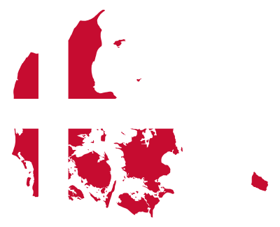 Denmark Map Flag clipart