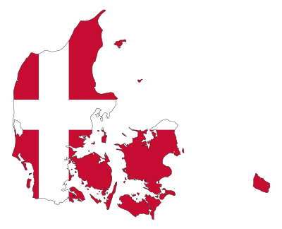 Denmark Map Flag With Stroke clipart
