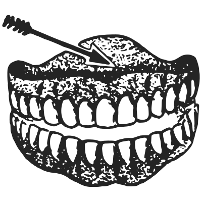 Dentures Teeth with Arrow clipart