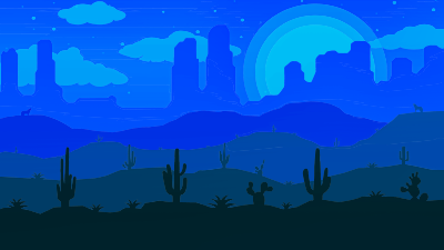 Desert at dusk clipart