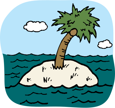 Desert isle clipart