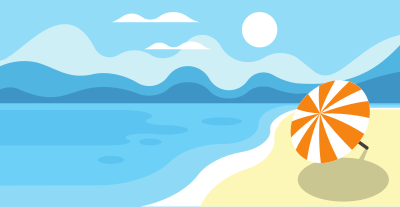 Deserted beach clipart