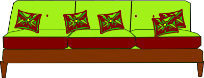 Designed canape clipart