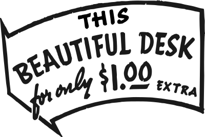 Desk advert arrow clipart