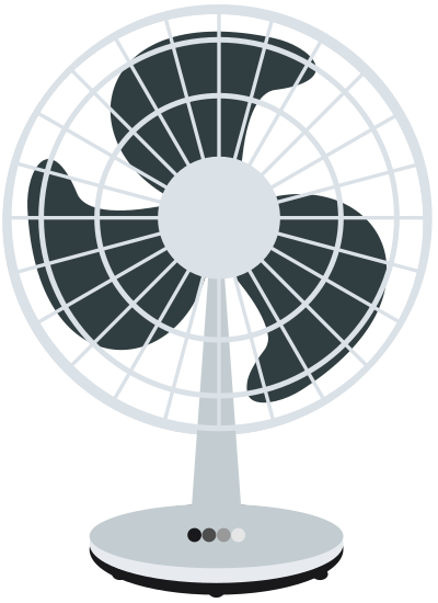 Desk Fan Speed Designed clipart