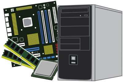 Desktop computer parts clipart