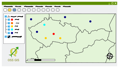 Desktop GIS user interface / window clipart