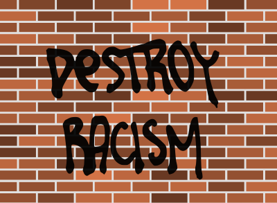 Destroy Racism Wall clipart