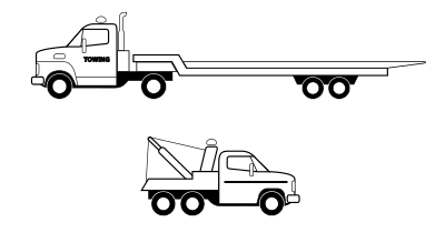 Deux camions noirs clipart