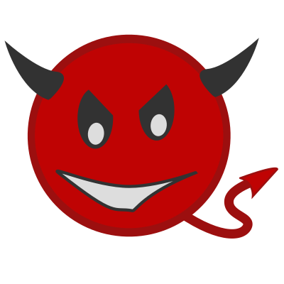 Devil face icon clipart