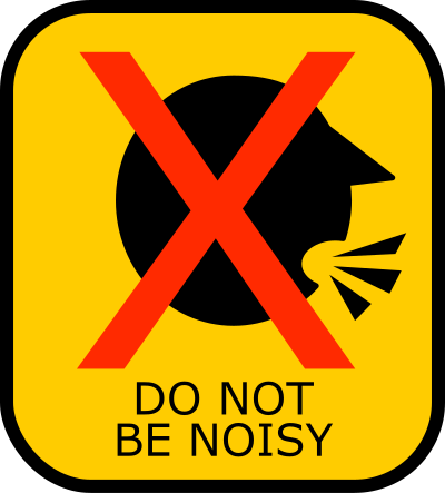 Do Not Be Noisy Sign clipart