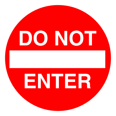 Do Not Enter sign clipart