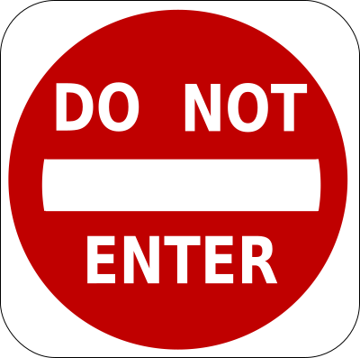 Do not enter sign clipart
