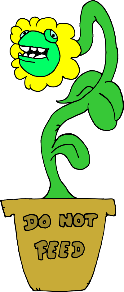 Do Not Feed The Plant clipart