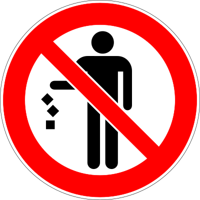 Do not litter clipart