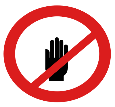 Do Not Touch Sign clipart