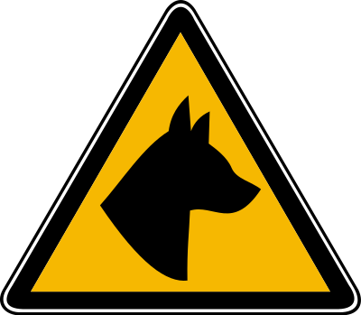 Dog hazard 2 clipart