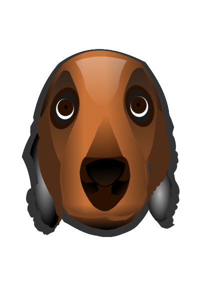 Dog head clipart