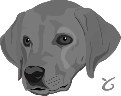 Dog head clipart