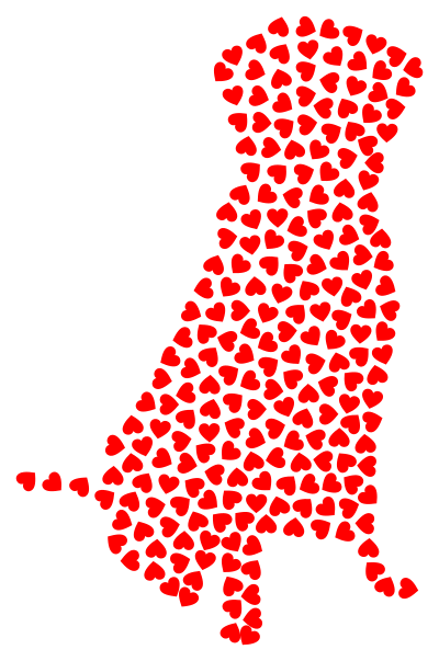 Dog Hearts Requested clipart