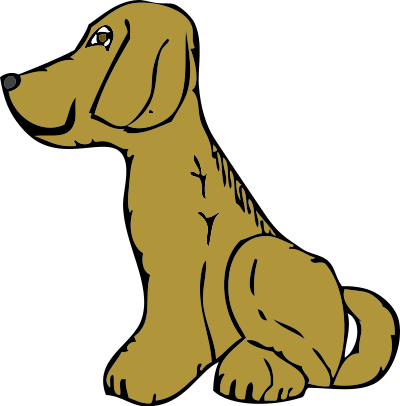 Dog side view clipart