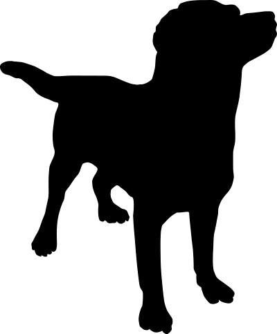 Dog silhouette clipart