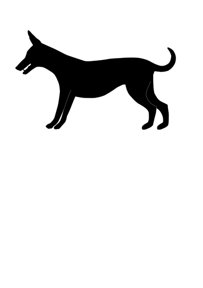 Dog silhouette2 clipart