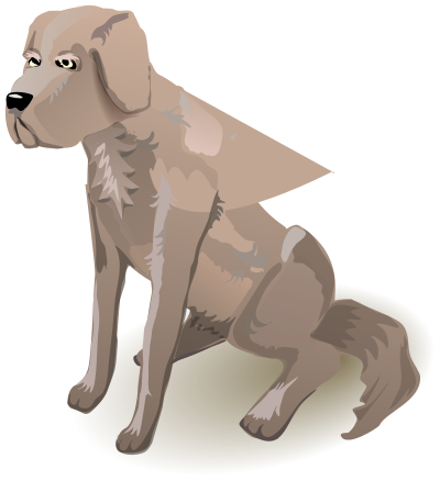 Dog sitting clipart