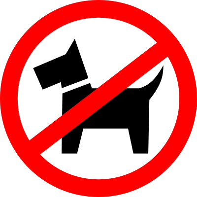 Dog walking is prohibited clipart