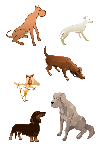 Dogs pack clipart
