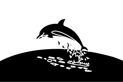 Dolphin black clipart
