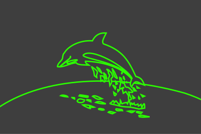 dolphin greyBG clipart