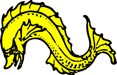 Dolphin naiant clipart