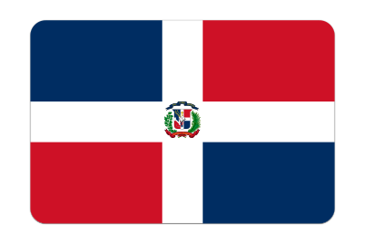 Dominican Republic flag (bevelled) clipart
