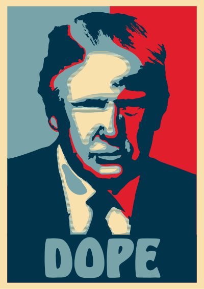Donald Trump Dope Poster clipart