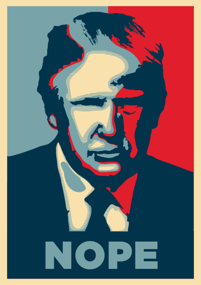 Donald Trump Nope Poster clipart