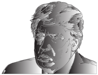 Donald Trump Portrait 3 Surreal 3 clipart