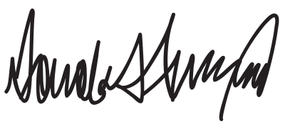 Donald Trump Signature clipart