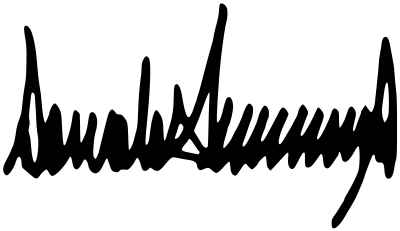 Donald Trump Signature clipart